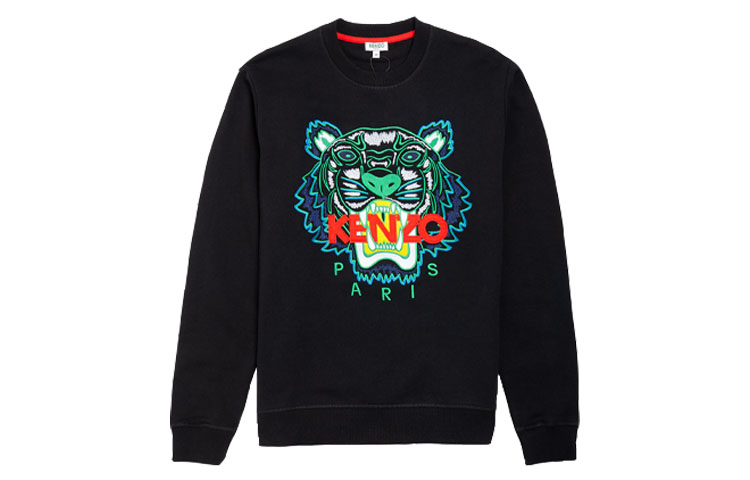 KENZO Black Tiger Logo Embroidered Crewneck Sweatshirt F955SW0014XA-99 圖 2