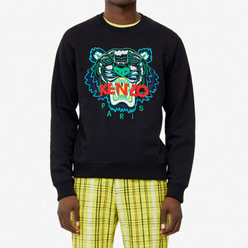 KENZO Black Tiger Logo Embroidered Crewneck Sweatshirt F955SW0014XA-99 圖 4