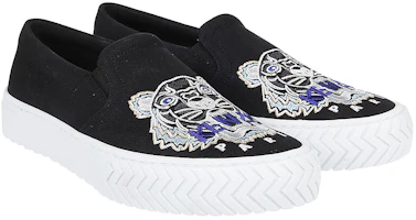 Lookbook Kenzo Hitam Putih 'Sepatu Slop Bordir Harimau' F96-5SN200-F70-99