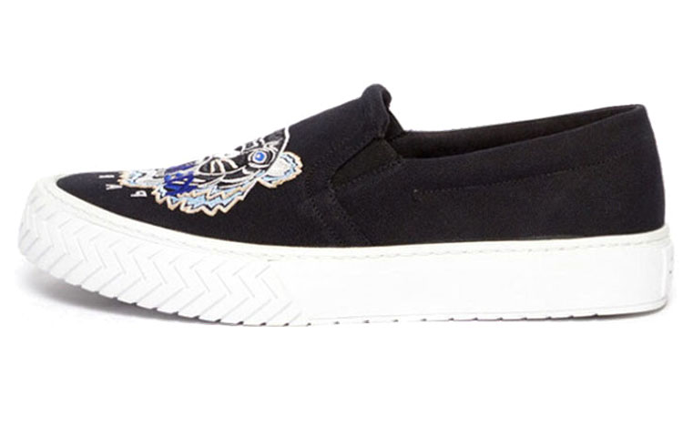 Kenzo Black White 'Tiger Embroidery Slip-On' F96-5SN200-F70-99