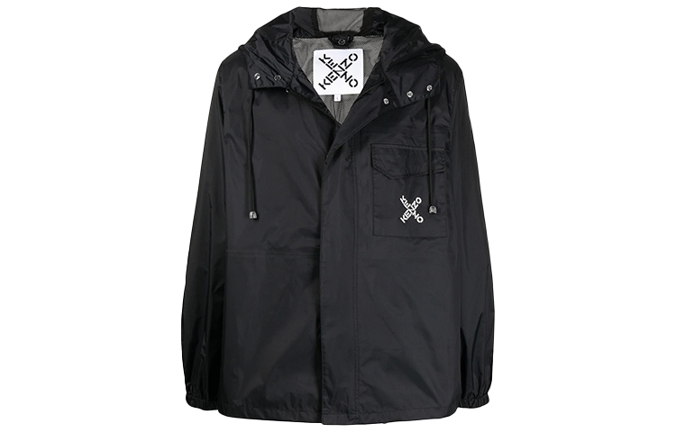 KENZO Black Windbreaker Jacket with Large X Logo FB55BL5601NJ-99 圖 3