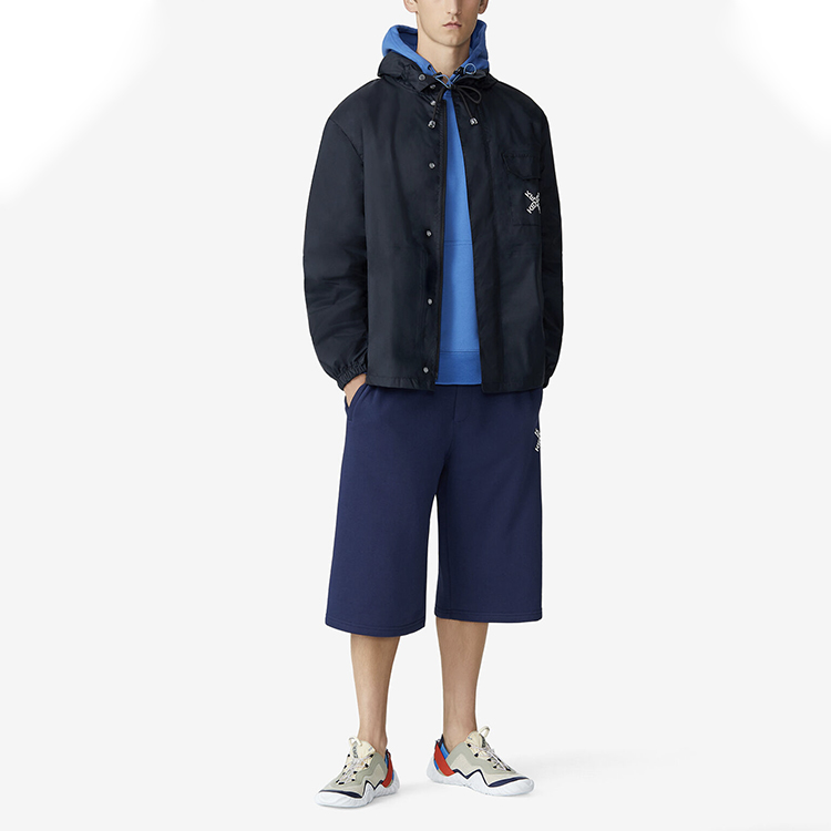 KENZO Black Windbreaker Jacket with Large X Logo FB55BL5601NJ-99 圖 4