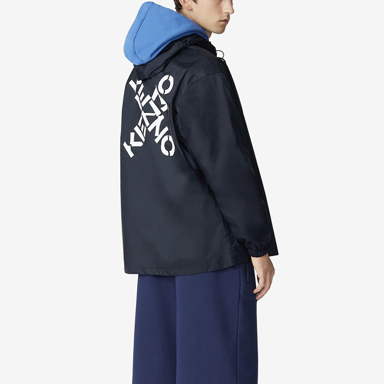 KENZO Black Windbreaker Jacket with Large X Logo FB55BL5601NJ-99 圖 5