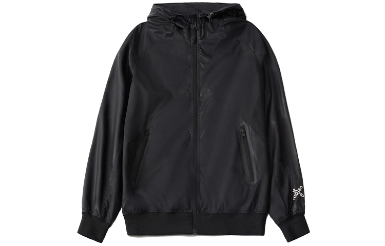 KENZO Black X Logo Hooded Windbreaker Jacket FA65BL1511NG-99
