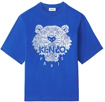 켄조 블루 클래식 타이거 헤드 로고 SS21 루즈핏 티셔츠 FB55TS0694YF-71 Order 켄조 블루 클래식 타이거 헤드 로고 SS21 루즈핏 티셔츠 FB55TS0694YF-71