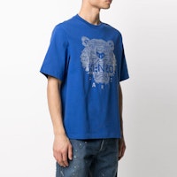 켄조 블루 클래식 타이거 헤드 로고 SS21 루즈핏 티셔츠 FB55TS0694YF-71 Purchase 켄조 블루 클래식 타이거 헤드 로고 SS21 루즈핏 티셔츠 FB55TS0694YF-71