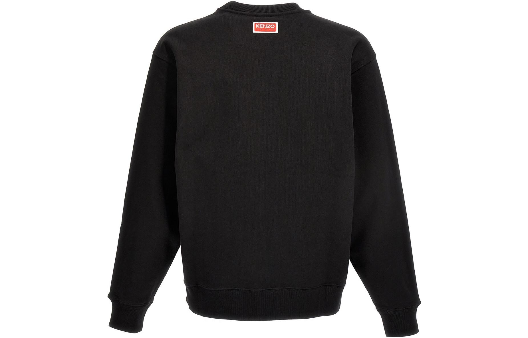 Lookbook KENZO BOKE 花卉印花長袖黑色圓領衛衣 FD55SW4454ME99J