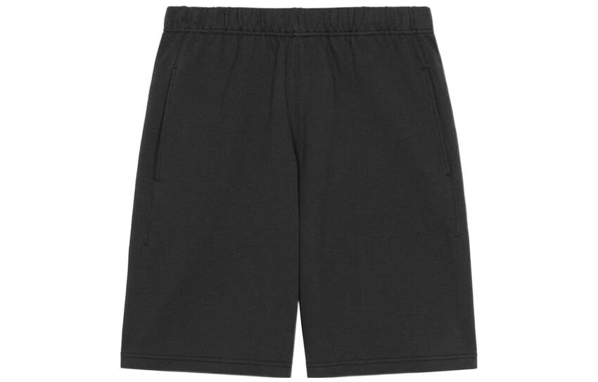 Lookbook KENZO BOKE Seluar Pendek Kasual Logo Bunga Sulam Hitam Siri Bunga. FC65PA7944MF-99J