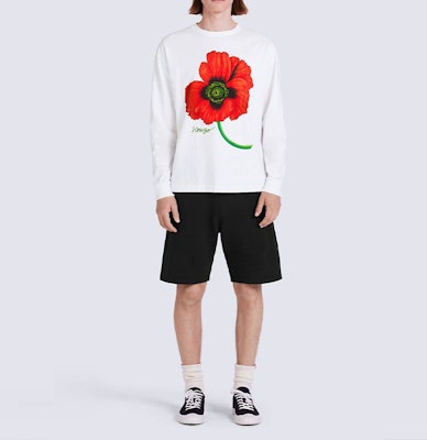 KENZO BOKE Floral Logo Embroidered Casual Shorts Black Flower Series. FC65PA7944MF-99J Shop KENZO BOKE Floral Logo Embroidered Casual Shorts Black Flower Series. FC65PA7944MF-99J