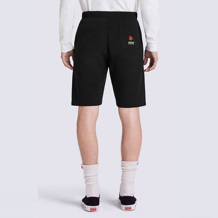 Sizing KENZO BOKE Seluar Pendek Kasual Logo Bunga Sulam Hitam Siri Bunga. FC65PA7944MF-99J