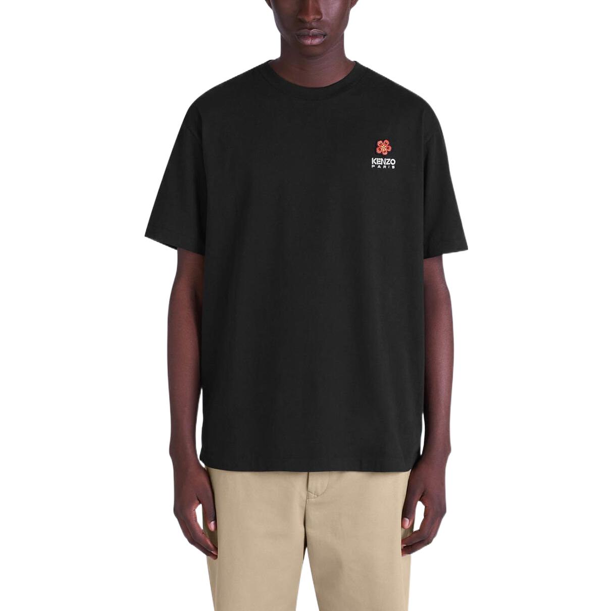 Details for KENZO BOKE 花卉标志印花黑色棉质T恤。 FC65TS4124SG-99J