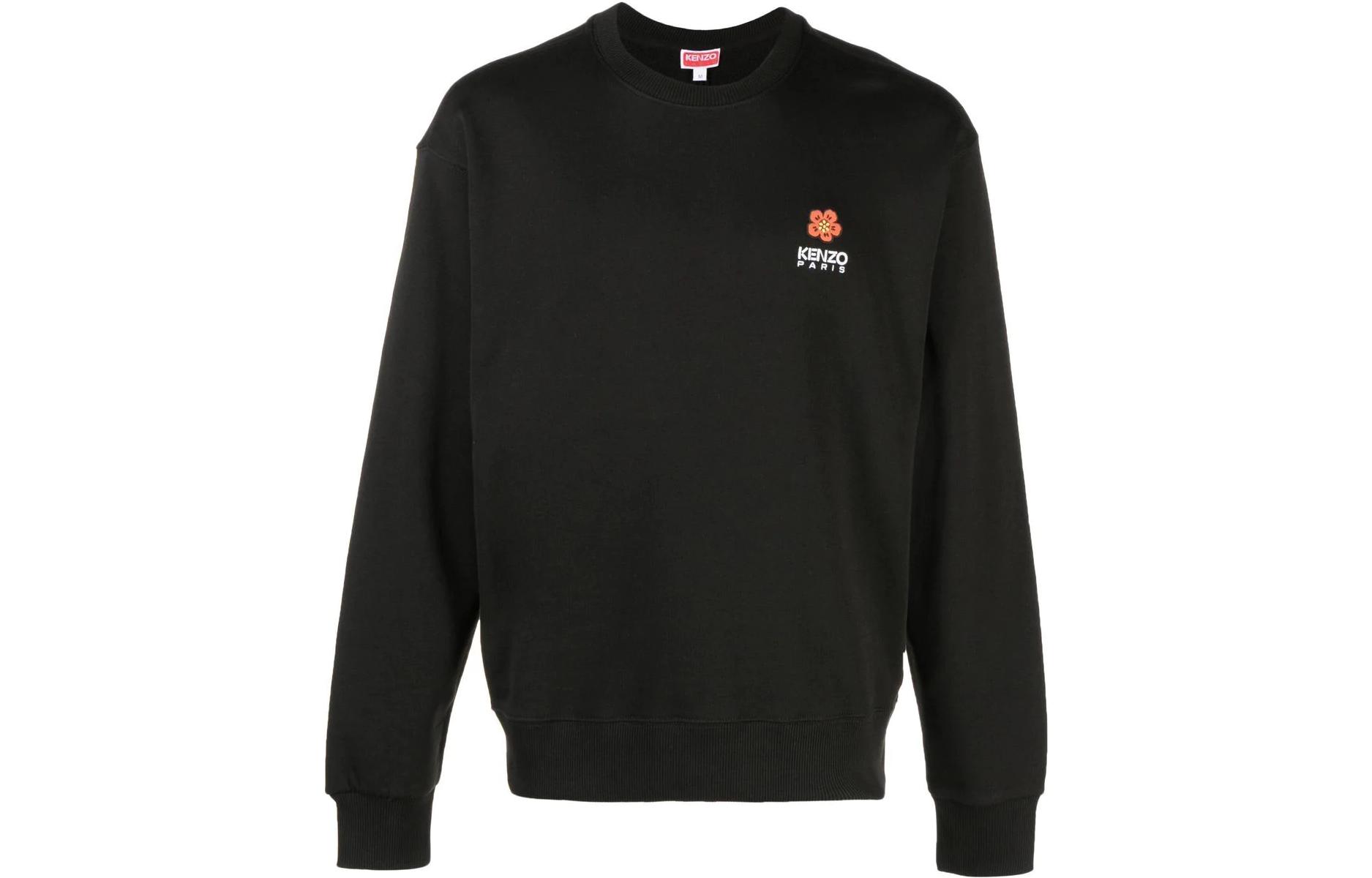 Order KENZO BOKE Flower Crewneck Sweatshirt SS23  Black Casual Pullover. FD55SW4404MF-99J