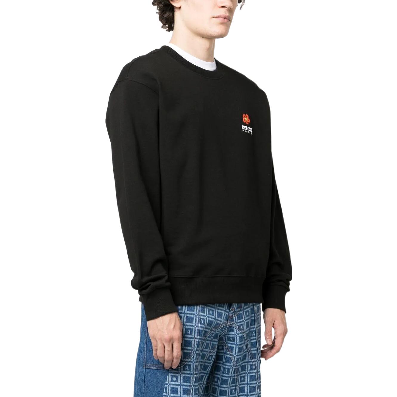 Details for KENZO BOKE Flower Crewneck Sweatshirt SS23  Black Casual Pullover. FD55SW4404MF-99J
