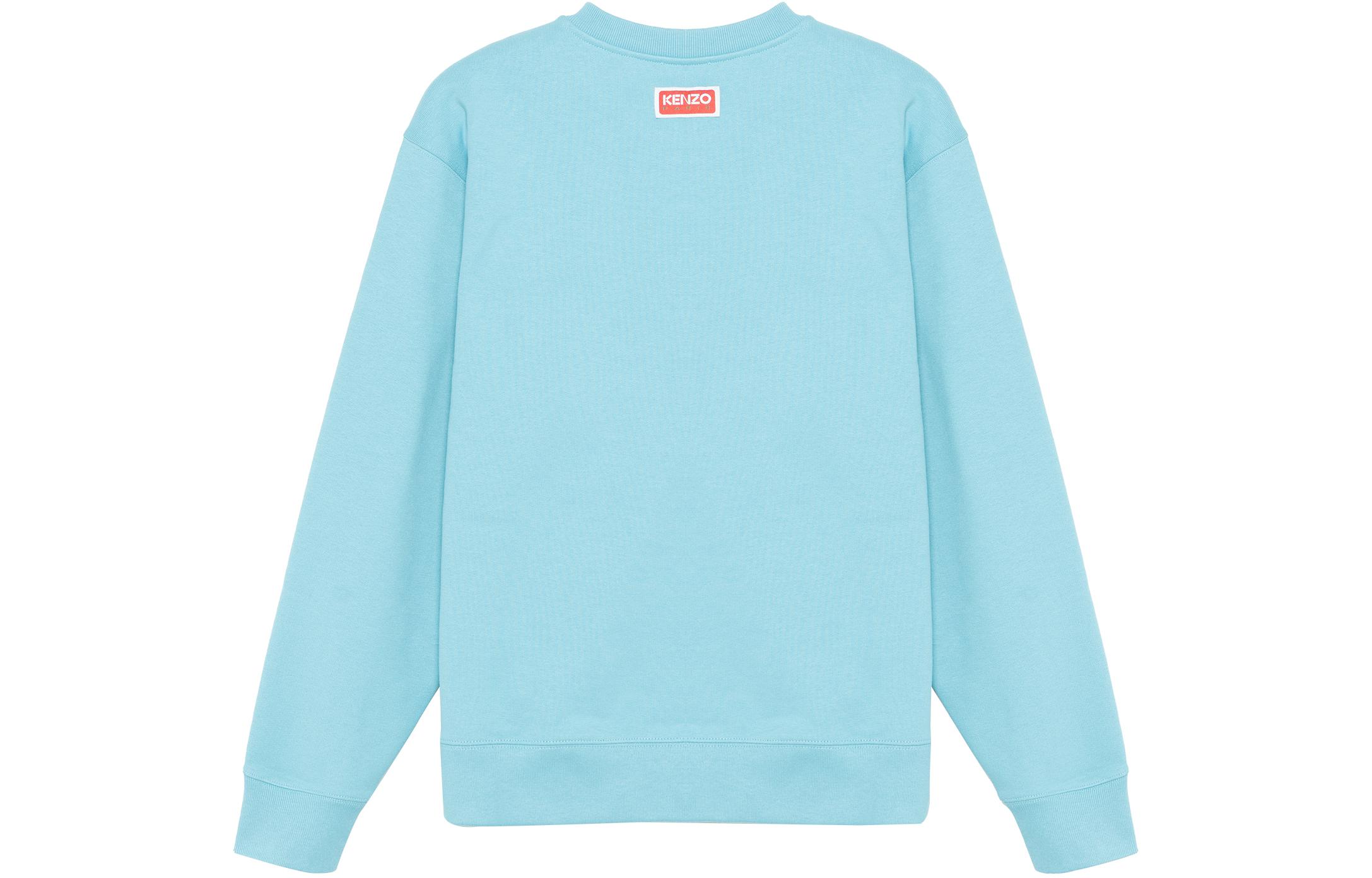 Kenzo Boke Flower Logo Print Blue Pullover Sweatshirt for Teens FD55SW4454ME69 圖 3