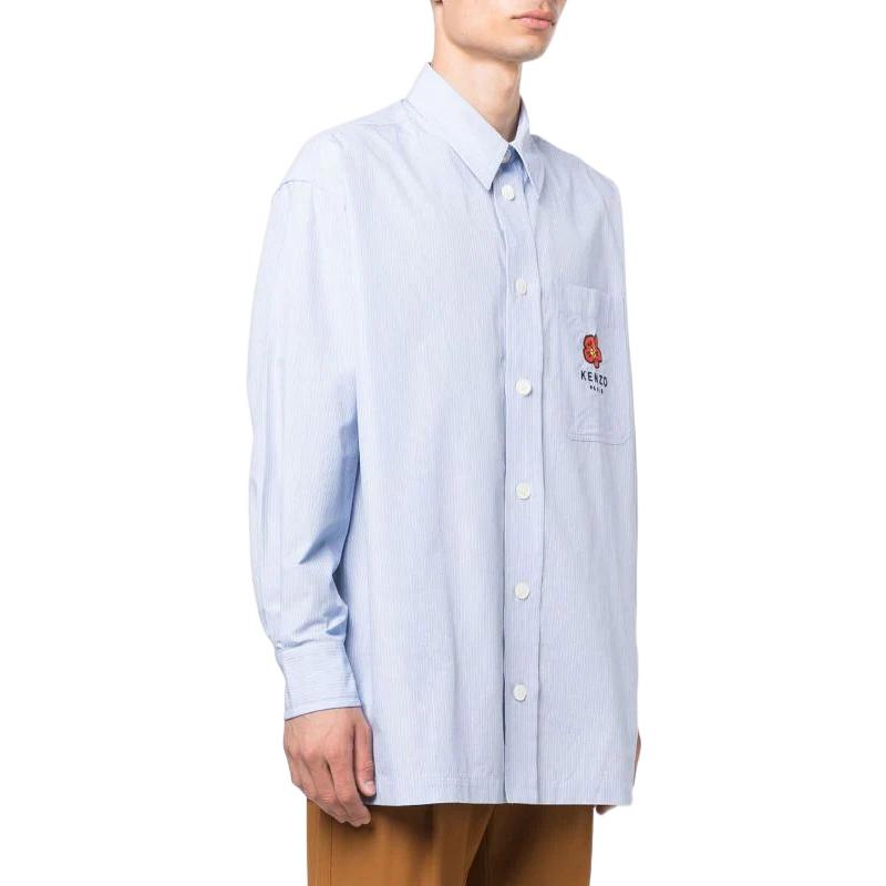 Purchase KENZO BOKE 花卉系列 FW22 藍色長袖襯衫 花卉標誌 男女通用款 FC65CH5079LA-64