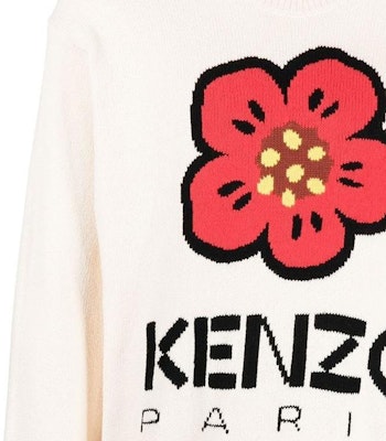 KENZO BOKE Flower Series SS23 White Logo Knit Sweater. FD55PU3803LD-02 Sizing KENZO BOKE Flower Series SS23 White Logo Knit Sweater. FD55PU3803LD-02