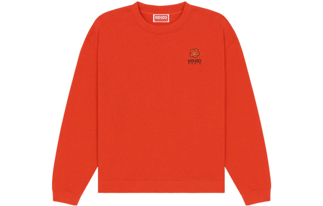 KENZO BOKE Flower SS23 Red Crewneck Pullover Sweatshirt Casual Wear FD55SW4404MF-21