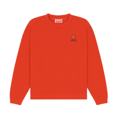 KENZO BOKE Flower SS23 Red Crewneck Pullover Sweatshirt Casual Wear FD55SW4404MF-21