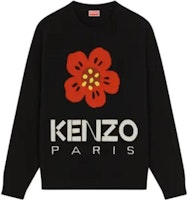 KENZO Boke Flower Sweater Black Floral Intarsia Crewneck Jumper. FD65PU4273LD-99J KENZO Boke Flower Sweater Black Floral Intarsia Crewneck Jumper. FD65PU4273LD-99J