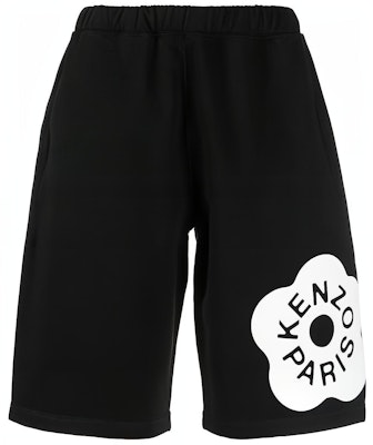 KENZO 日本木槿花標誌黑色男士休閒短褲 Bermuda Shorts. FD55PA7464MF-99J Order KENZO 日本木槿花標誌黑色男士休閒短褲 Bermuda Shorts. FD55PA7464MF-99J