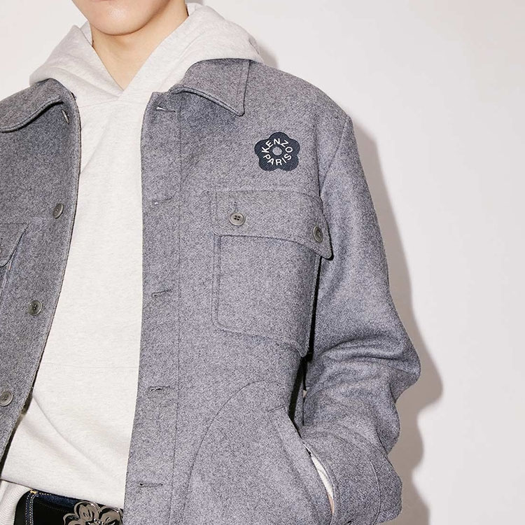 KENZO Boke Series SS23 Floral Print Collar Jacket Men’s Coal Black. FD55CH5179OR-98 圖 6