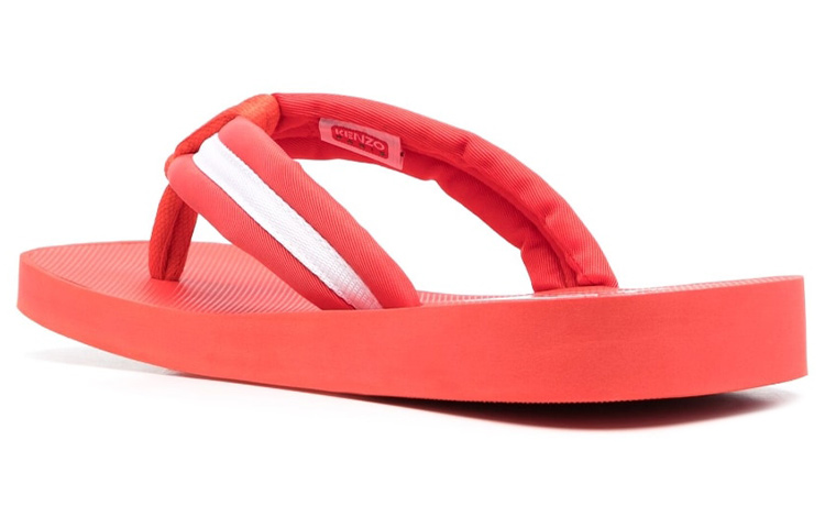 Lookbook Kenzo 红白帆布人字拖 Havaianas 夹脚拖鞋 FD55MU090F51.21