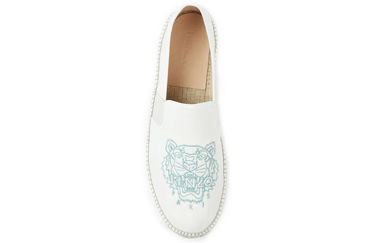Shop Kenzo Canvas Flat 'Tiger White' FB55ES188F82-01