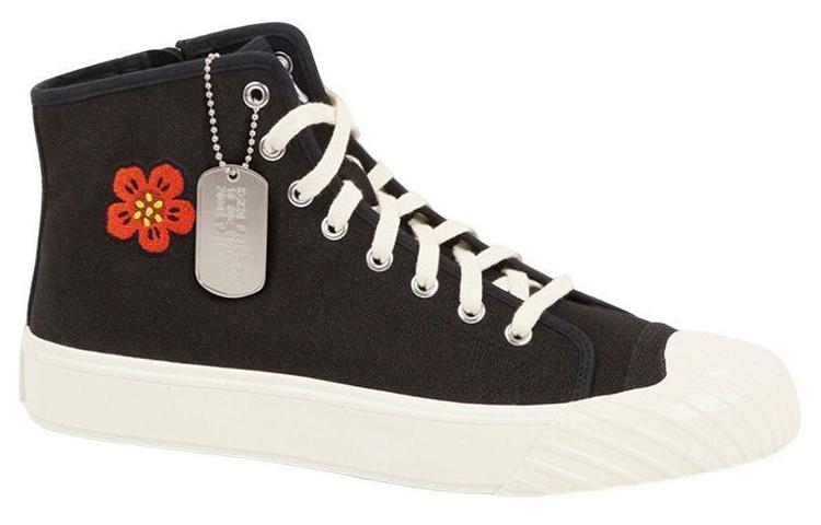 Order Kenzo 高帮帆布鞋 '花卉刺绣黑色' FD55SN020F73.99