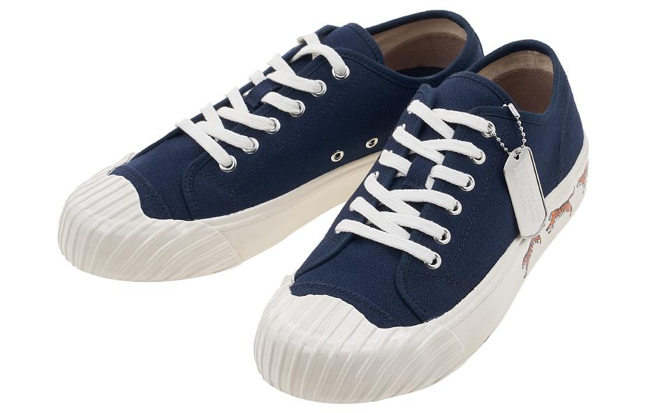 Kenzo Canvas Lace-Up Low-Top 'Midnight Blue' 圖 3