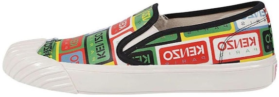 Kenzo Canvas Slip-On Round Toe Print 'Multicolor' FD55SN005F75.MU.41 Kenzo Canvas Slip-On Round Toe Print 'Multicolor' FD55SN005F75.MU.41