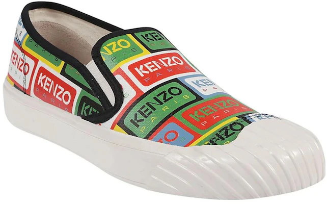 Kenzo Slip-On en Toile Imprimée Bout Rond ''Multicolore'' FD55SN005F75.MU.41 Order Kenzo Slip-On en Toile Imprimée Bout Rond ''Multicolore'' FD55SN005F75.MU.41