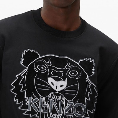 겐조 캡슐 로고 자수 크루넥 스웨트셔츠 블랙 FB65SW1204MZ-99 Shop 겐조 캡슐 로고 자수 크루넥 스웨트셔츠 블랙 FB65SW1204MZ-99