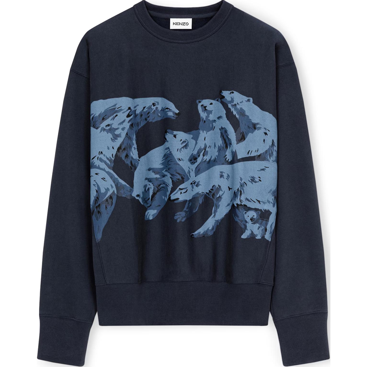 KENZO Capsule Collection Polar Bear Crewneck Sweatshirt Blue () FB65SW5164MO-79