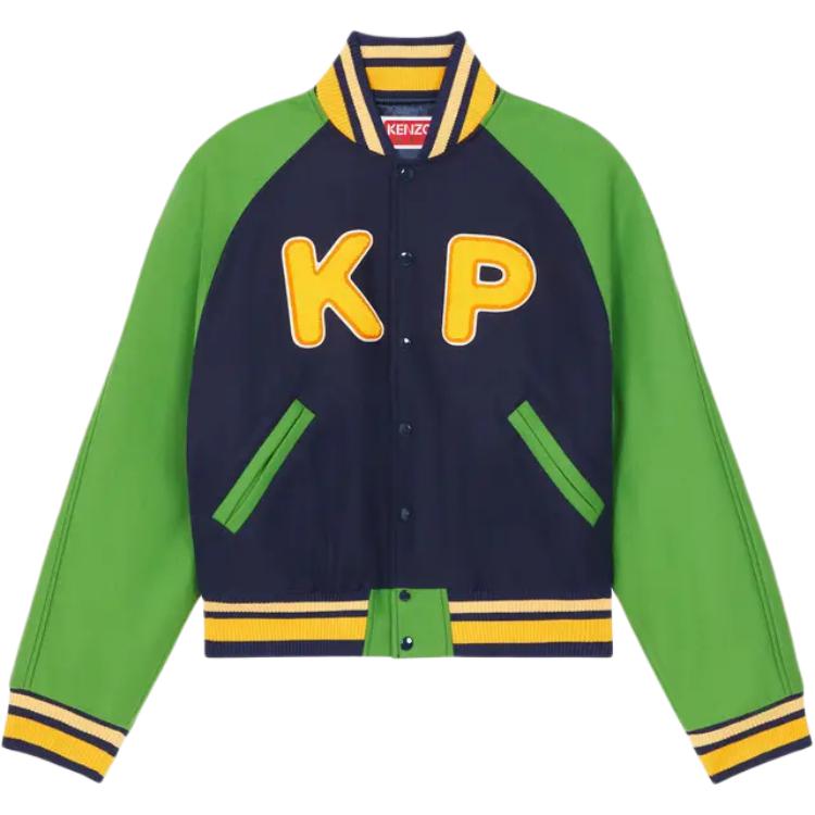 KENZO Casual Lettering Midnight Blue Unisex Long Sleeve Jacket FE58BL1469OH-77