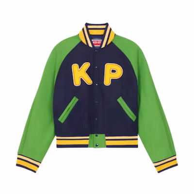 KENZO Casual Lettering Midnight Blue Unisex Long Sleeve Jacket FE58BL1469OH-77