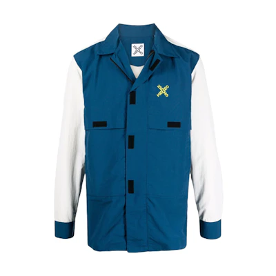 KENZO Casual Solid Logo Cross Jacket - Blue FB65CH5219CO-78