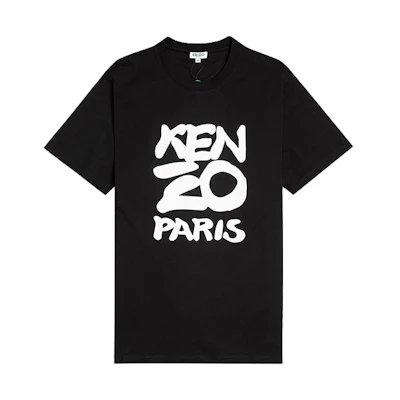 KENZO Classic Logo Print Black Crewneck T-Shirt for Men FA55TS0184SA-99