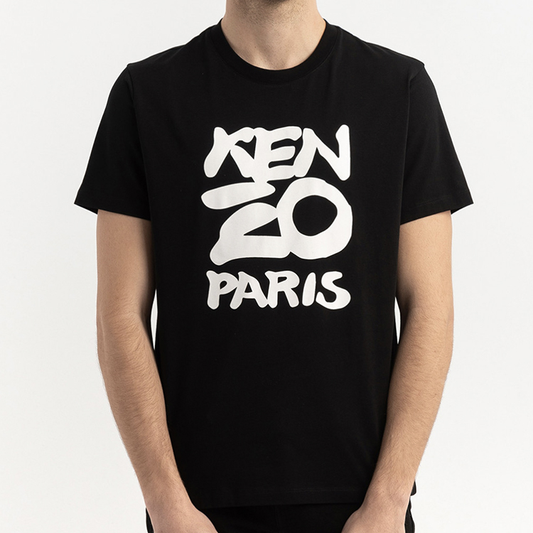 KENZO Classic Logo Print Black Crewneck T-Shirt for Men FA55TS0184SA-99 圖 3