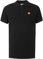 KENZO Classic Tiger Embroidered Black Short Sleeve Polo Shirt FA65PO0014PU-99 KENZO Classic Tiger Embroidered Black Short Sleeve Polo Shirt FA65PO0014PU-99