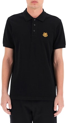 KENZO 經典刺繡虎頭黑色短袖POLO衫 FA65PO0014PU-99 Shop KENZO 經典刺繡虎頭黑色短袖POLO衫 FA65PO0014PU-99