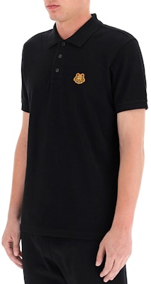 KENZO 經典刺繡虎頭黑色短袖POLO衫 FA65PO0014PU-99 Purchase KENZO 經典刺繡虎頭黑色短袖POLO衫 FA65PO0014PU-99