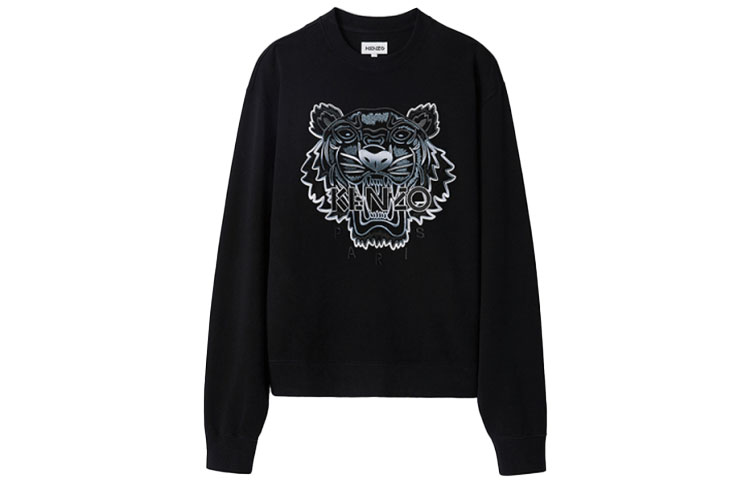 KENZO Classic Tiger Embroidered Pullover Sweatshirt Black () FB55SW1214XG-99