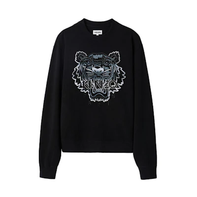 KENZO Classic Tiger Embroidered Pullover Sweatshirt Black () FB55SW1214XG-99