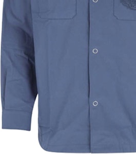 KENZO クラシックタイガー刺繍ボタンアップ長袖シャツ ブルー FC55CH5089CI-67 Sizing KENZO クラシックタイガー刺繍ボタンアップ長袖シャツ ブルー FC55CH5089CI-67