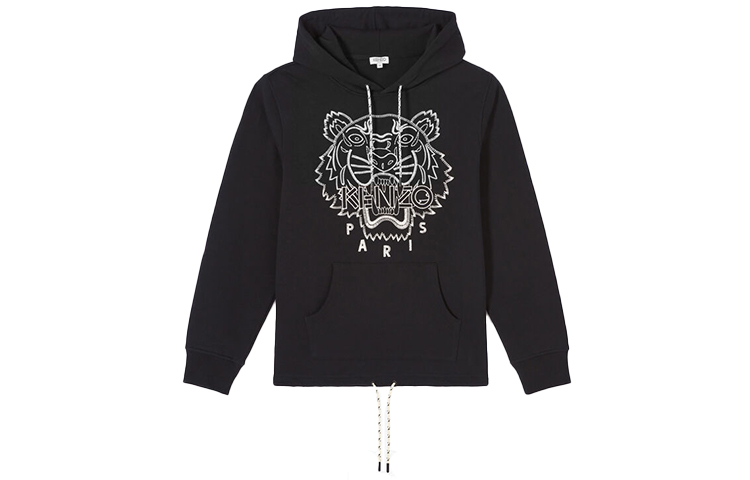 KENZO Classic Tiger Embroidery Logo Hoodie Black F965SW4414XL-99