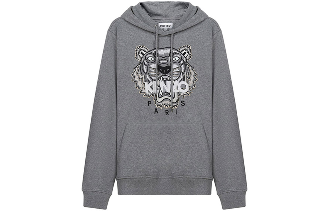 KENZO Classic Tiger FW21 Embroidered Logo Sweatshirt Grey () FB65SW3334XA-95