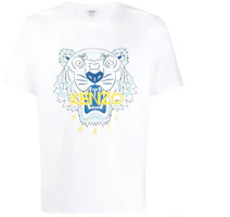 KENZO Classic Tiger Graphic White T-Shirt FA55TS0504YA-01 KENZO Classic Tiger Graphic White T-Shirt FA55TS0504YA-01
