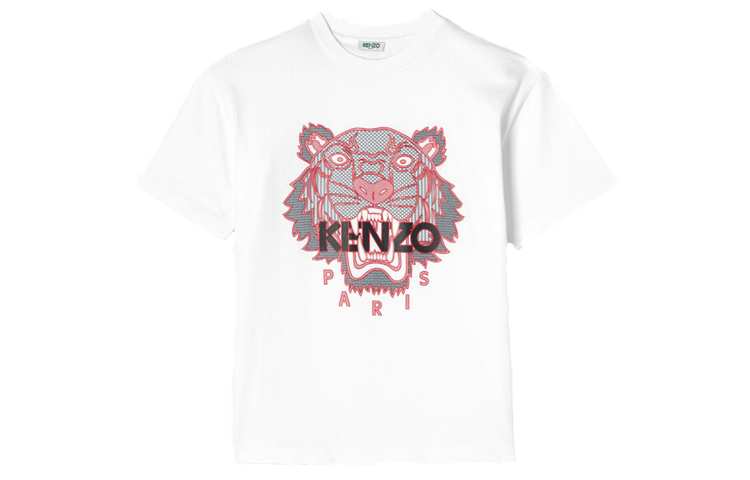 KENZO Classic Tiger Head SS20 White Cotton T-Shirt FA5-5TS511-4YO-01