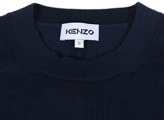 KENZO Suéter Clásico Cabeza de Tigre de Lana - Azul Marino FA65PU5373TA-76 Details for KENZO Suéter Clásico Cabeza de Tigre de Lana - Azul Marino FA65PU5373TA-76