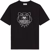 KENZO Classic Tiger Logo Black Loose Fit T-Shirt FB65TS0654SQ-99 KENZO Classic Tiger Logo Black Loose Fit T-Shirt FB65TS0654SQ-99